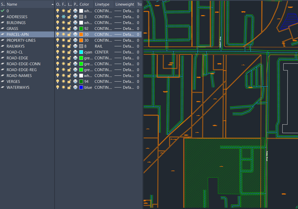 CAD layer structure